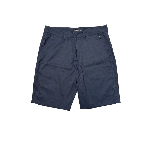 O'Neill Men's Shorts Dark Blue Light Check Pattern Size 33 Summer Beach Casual - Picture 1 of 12